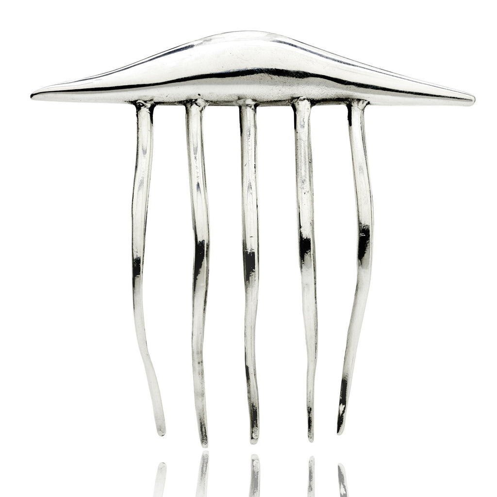 Oval Sterling Silver Modernist Hair Comb Oval Sterling Silver Modernist Hair Comb | eBay main image 3